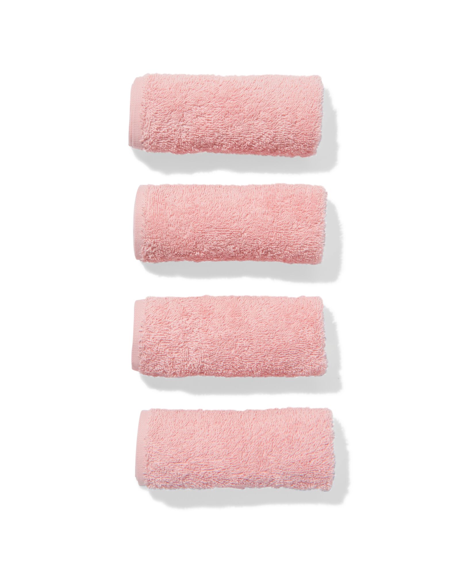 serviettes pour le visage 30x30cm qualit&eacute; &eacute;paisse rose clair - lot de 4 rose p&acirc;le d&eacute;barbouillettes 30 x 30 - 5282878 - HEMA