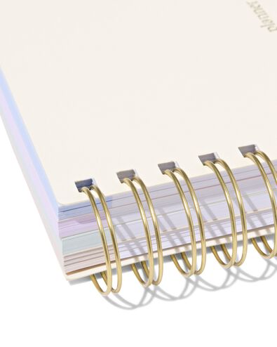 agenda A5 21x18 cm avec onglets cr&egrave;me - 14103706 - HEMA