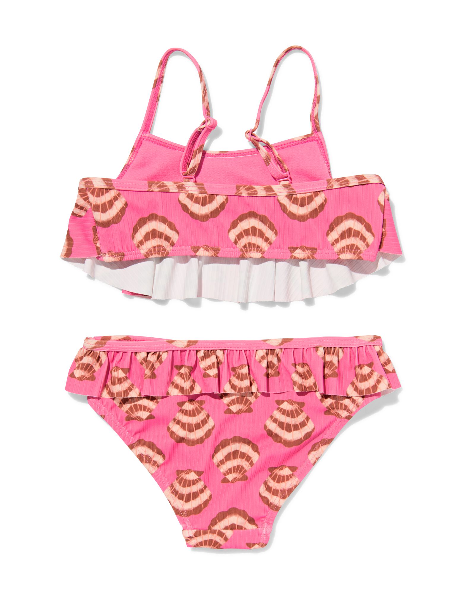 Kinderbikini gerippt mit Muscheln rosa rosa - 22260170PINK - HEMA