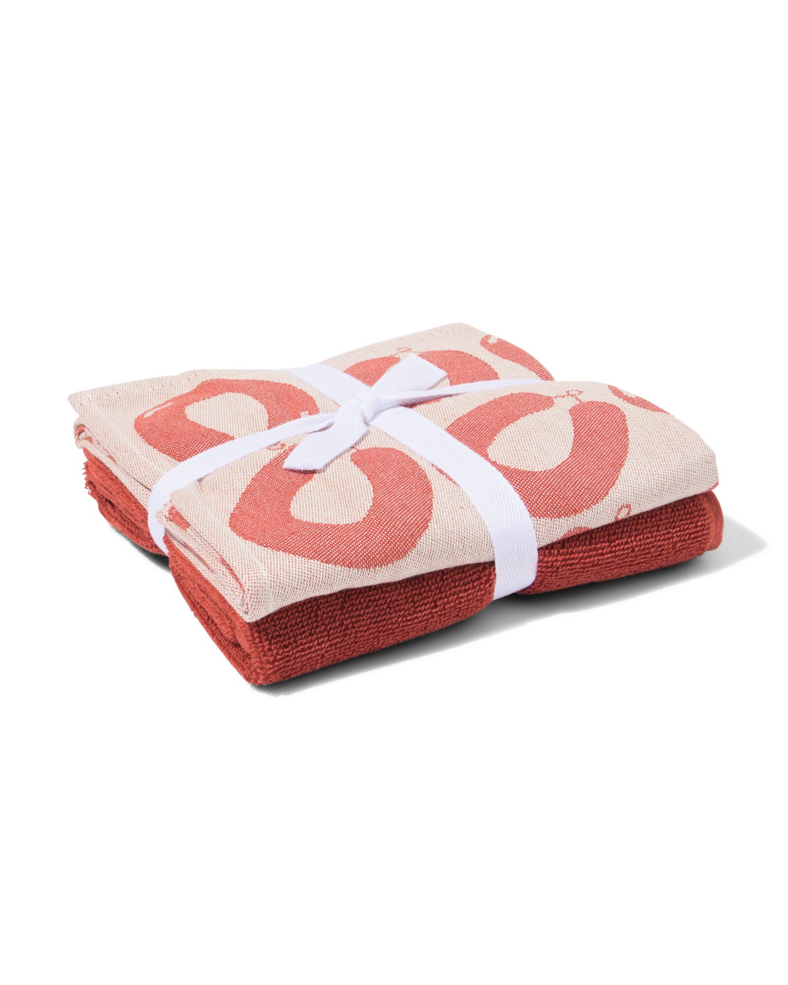 lot de torchons et d'essuie-mains saucisse fum&eacute;e - 2 pi&egrave;ces - 5400175 - HEMA