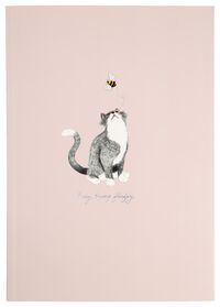 Heft, 25.5 x 18 cm, liniert, Katze und Biene - 14120169 - HEMA