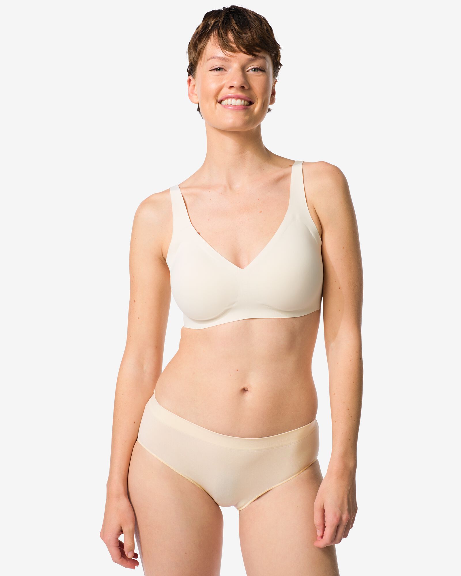 dameshipster naadloos micro met kant naturel naturel - 19603044NATURAL - HEMA