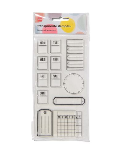 tampons transparents avec bloc en acrylique - 14425209 - HEMA