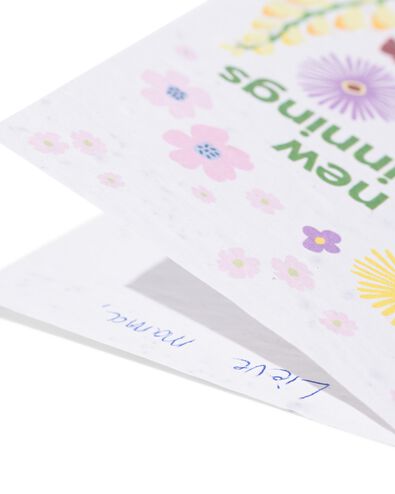 Gl&uuml;ckwunschkarte &bdquo;new beginnings&ldquo; mit Saatgut - 41800632 - HEMA