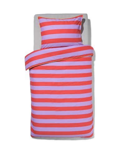 housse de couette enfant 140x200 coton rayures lilas - 5760145 - HEMA