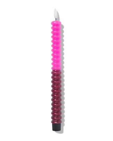 bougie LED nervur&eacute;e rose/rouge fonc&eacute; - 13550087 - HEMA
