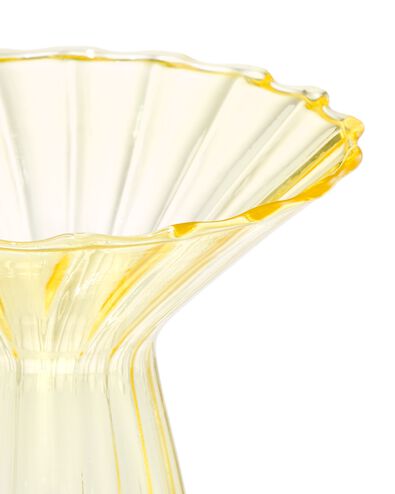 Kragenvase, Glas, Ø 3 x 12.5 cm, gelb - 13323139 - HEMA