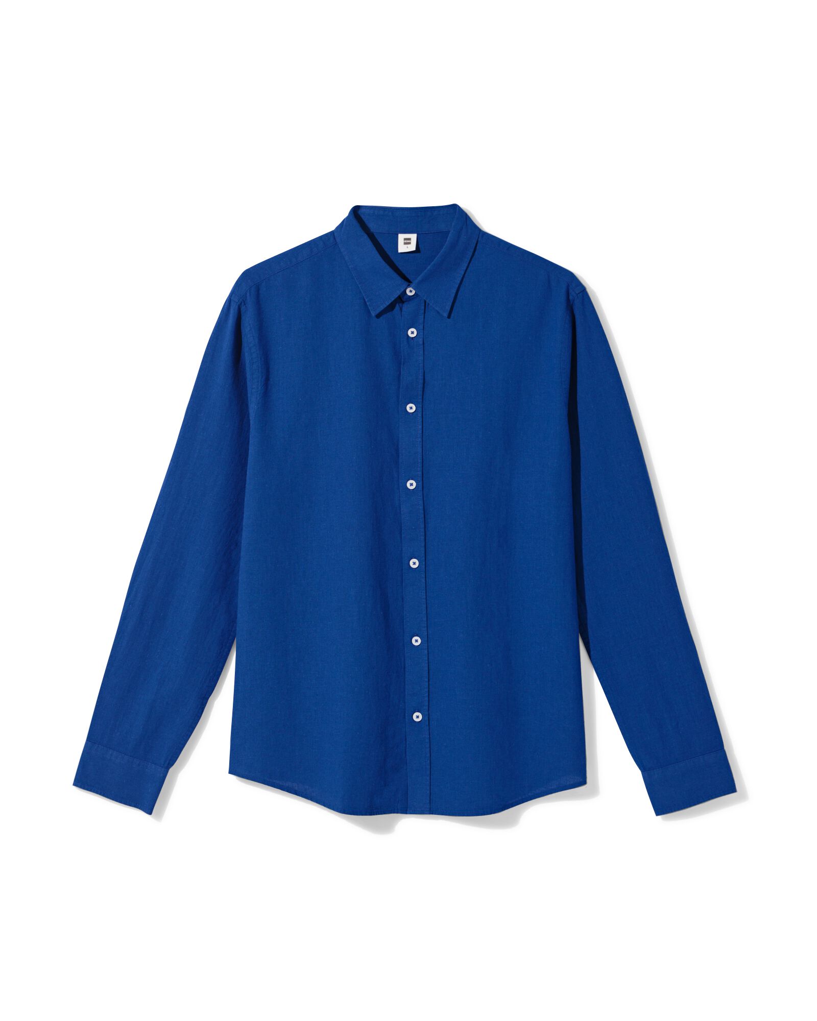 herenoverhemd Louis felblauw felblauw - 2131750BRIGHTBLUE - HEMA