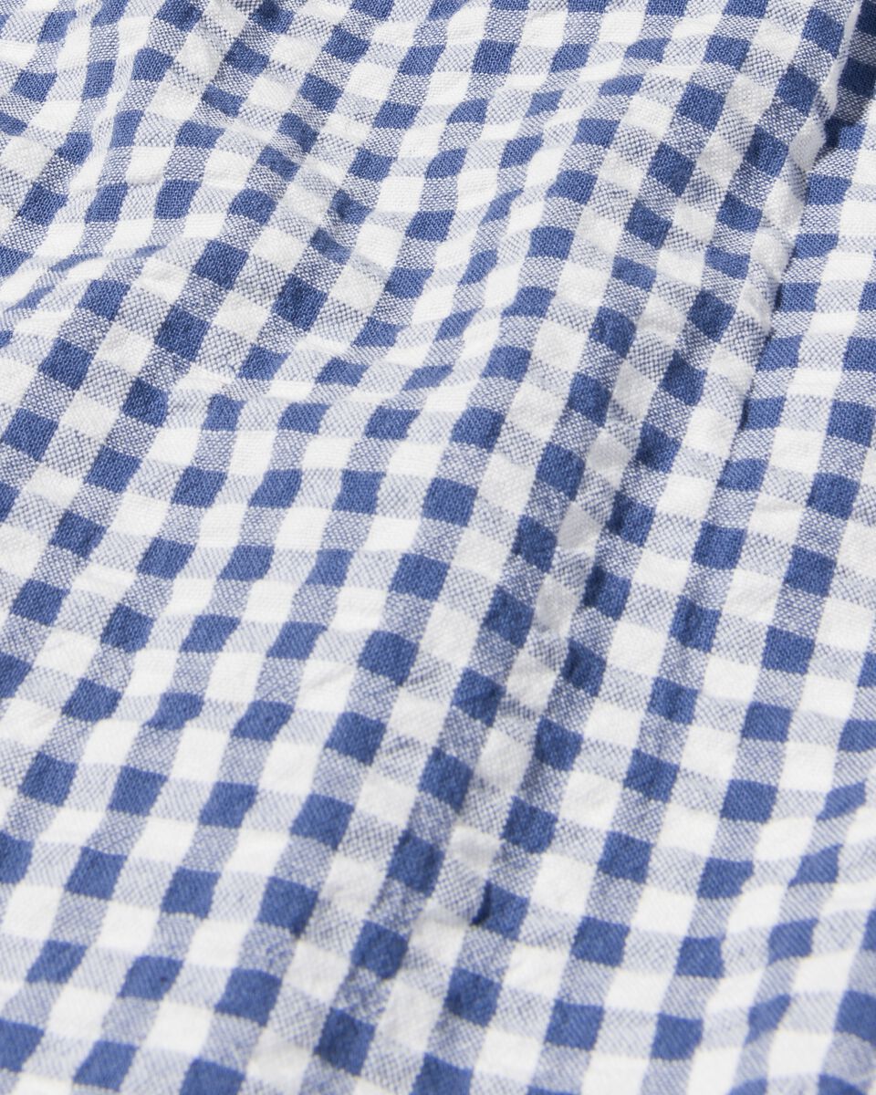 Kinder-Bluse, Seersucker lichtblauw - 1000030016 - HEMA