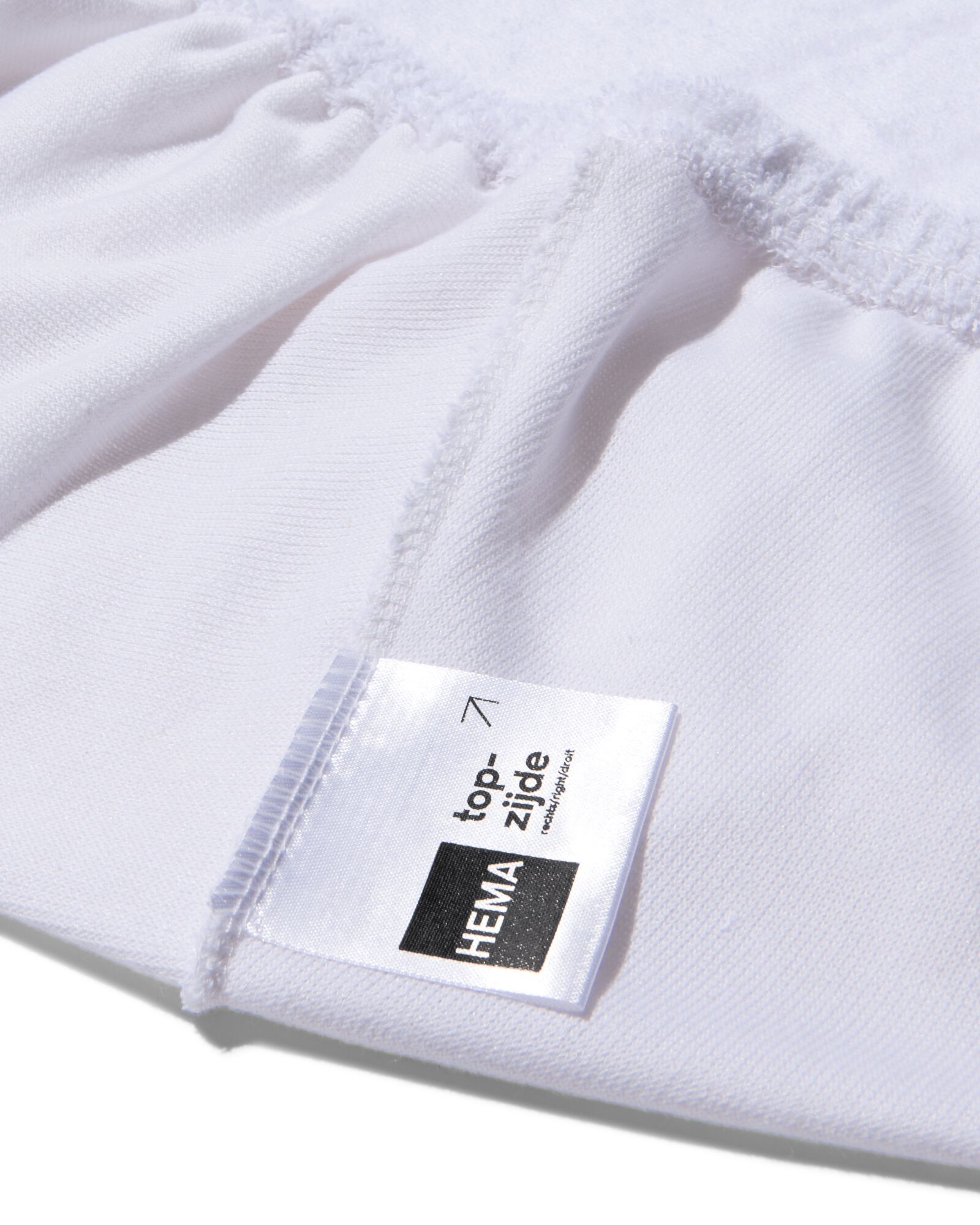 drap-housse 70x150cm coton doux blanc - 5180048 - HEMA