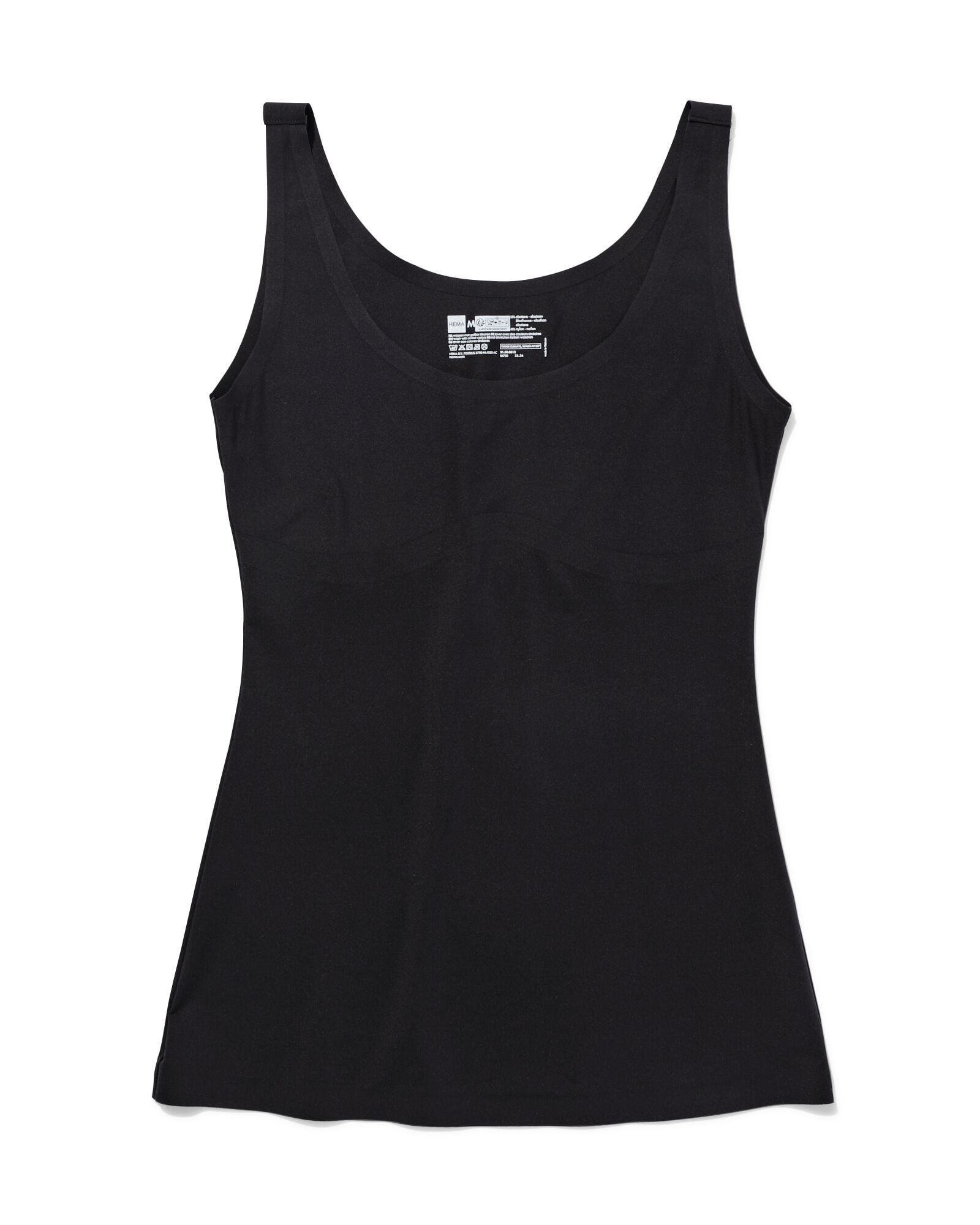 medium corrigerend hemd zwart zwart - 1000002420 - HEMA