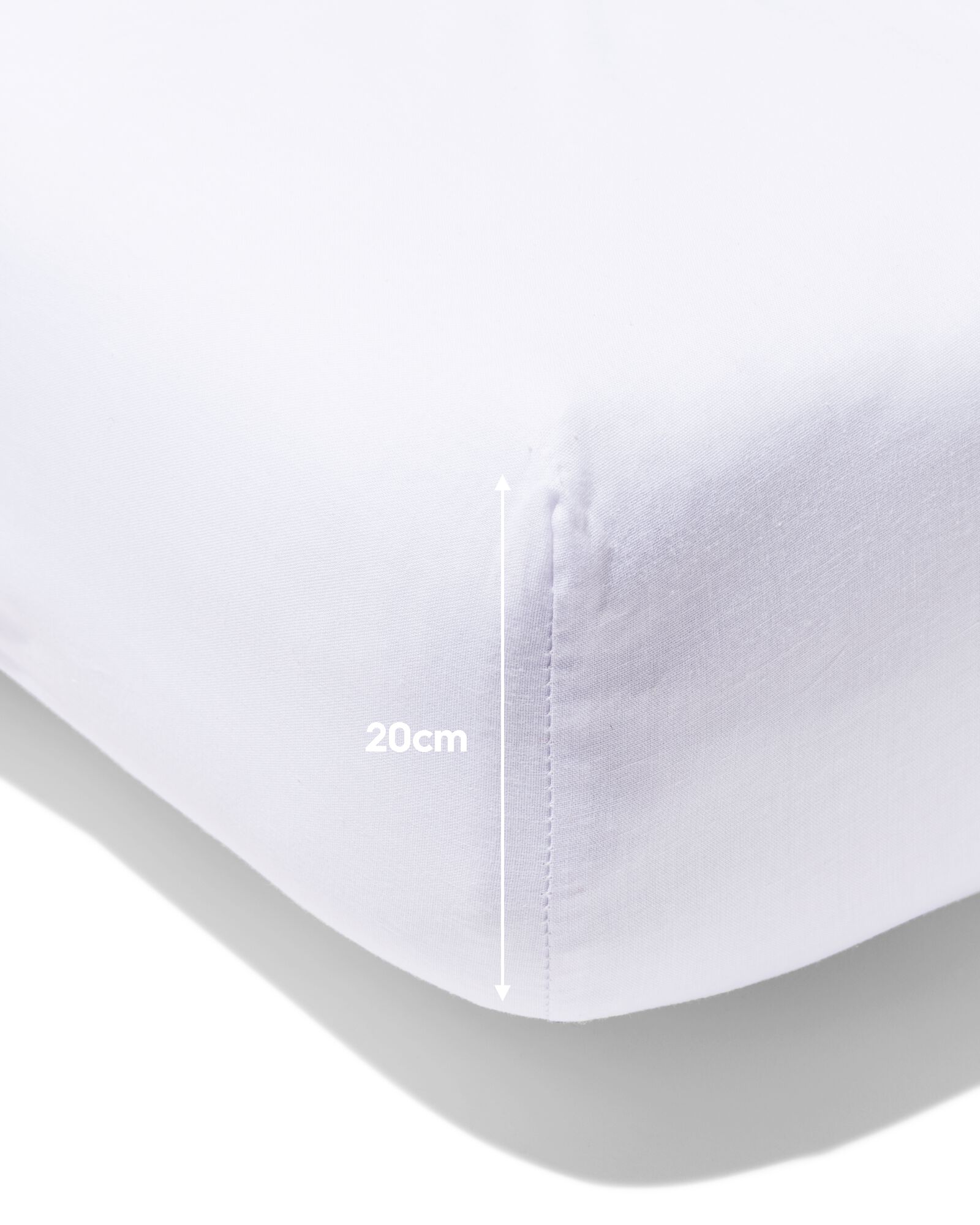 drap-housse coton 80x200 blanc - 5190002 - HEMA