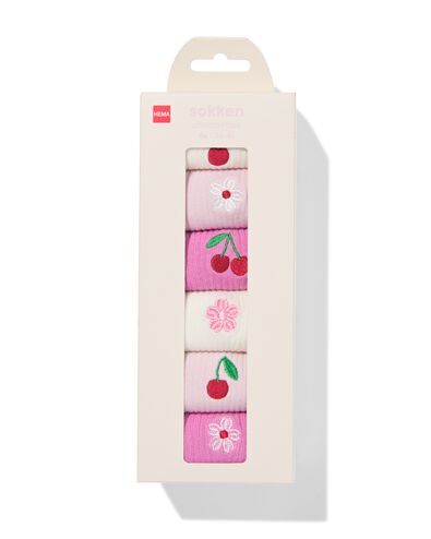 sokken maat 36-41 bloemen - 6 paar - 61104523 - HEMA