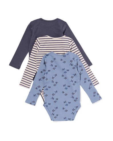 body en coton avion - 3 pi&egrave;ces bleu - 33303450BLUE - HEMA
