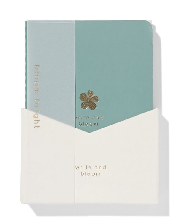 carnet A6 lign&eacute; &agrave; fleurs - lot de 3 - 14100220 - HEMA