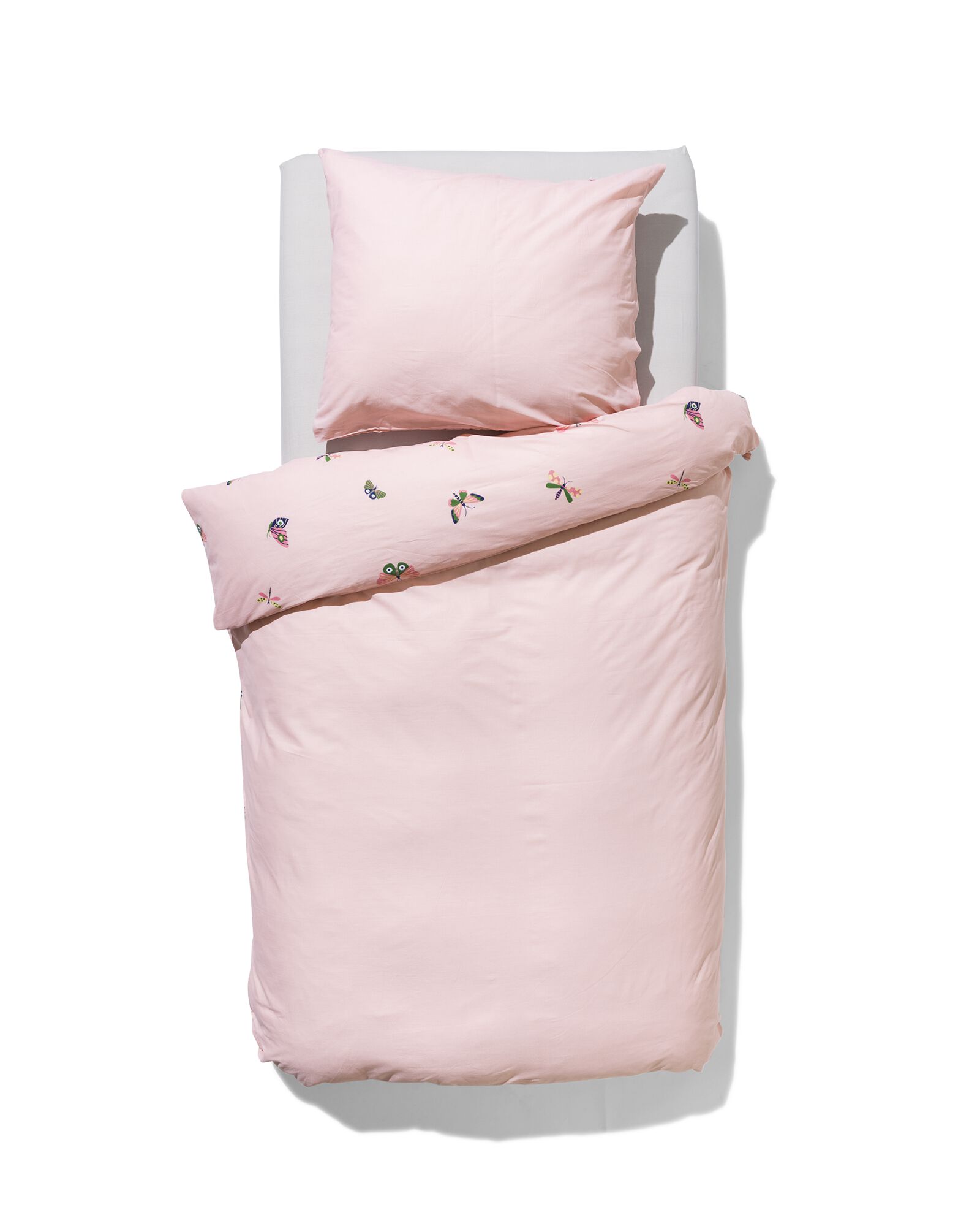 housse de couette enfant coton doux 140x200 papillon - 5720125 - HEMA