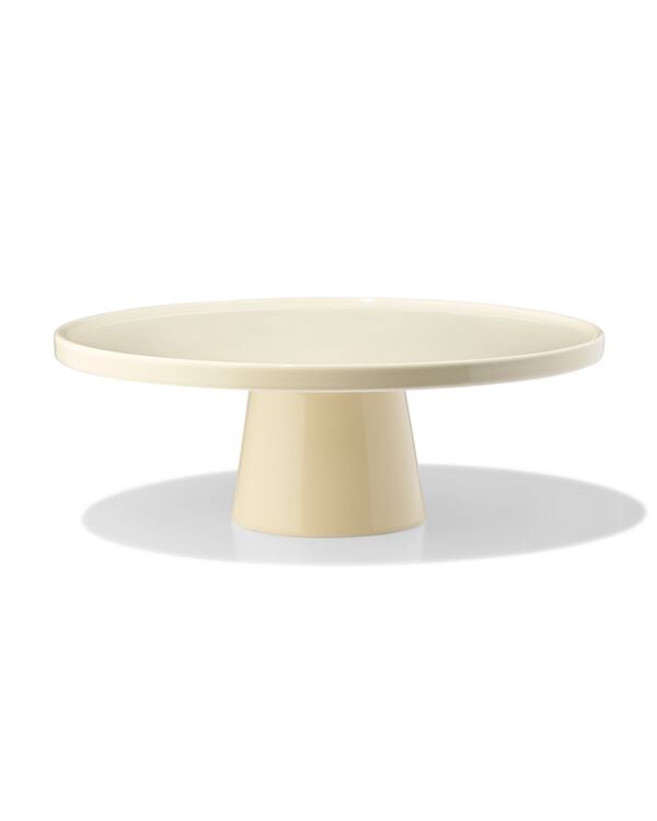 pr&eacute;sentoir &agrave; g&acirc;teau ⌀28cm Knap new bone china jaune - 9650320 - HEMA