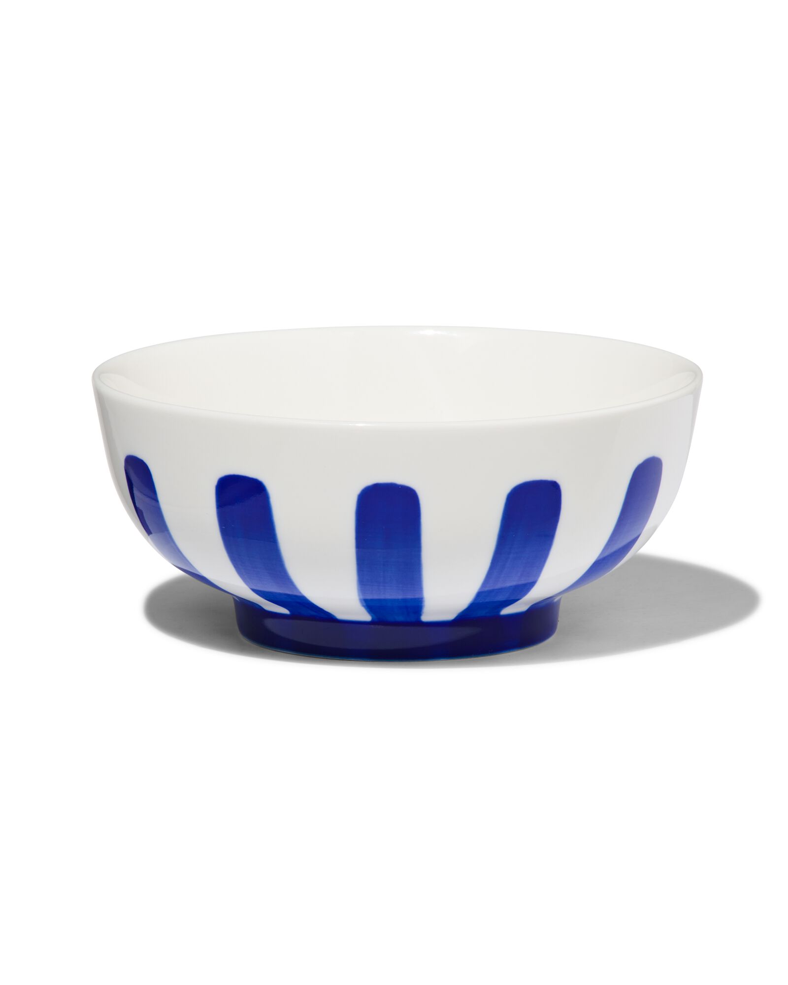 schaaltje Ø11cm Tafelgenoten new bone wit met blauw - 9650009 - HEMA