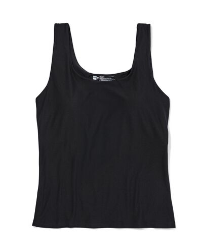 Damen-Shirt mit integrierten Cups schwarz schwarz - 19602781BLACK - HEMA