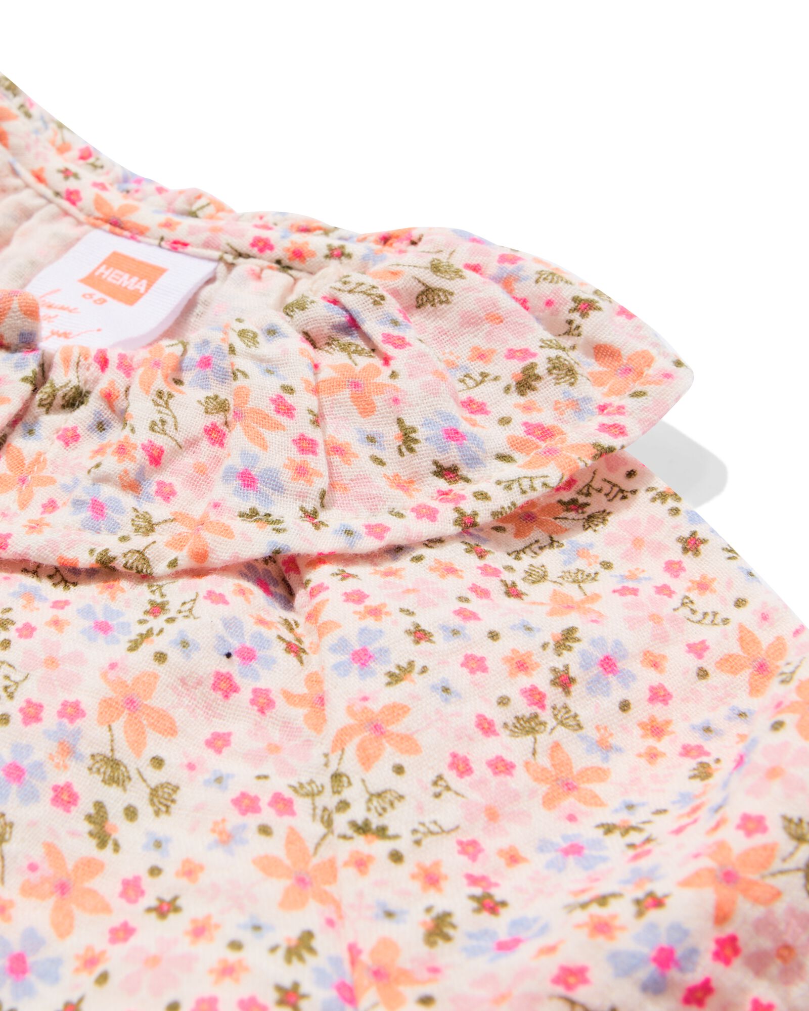 blouse b&eacute;b&eacute; mousseline fleurs &eacute;cru &eacute;cru - 33058970ECRU - HEMA
