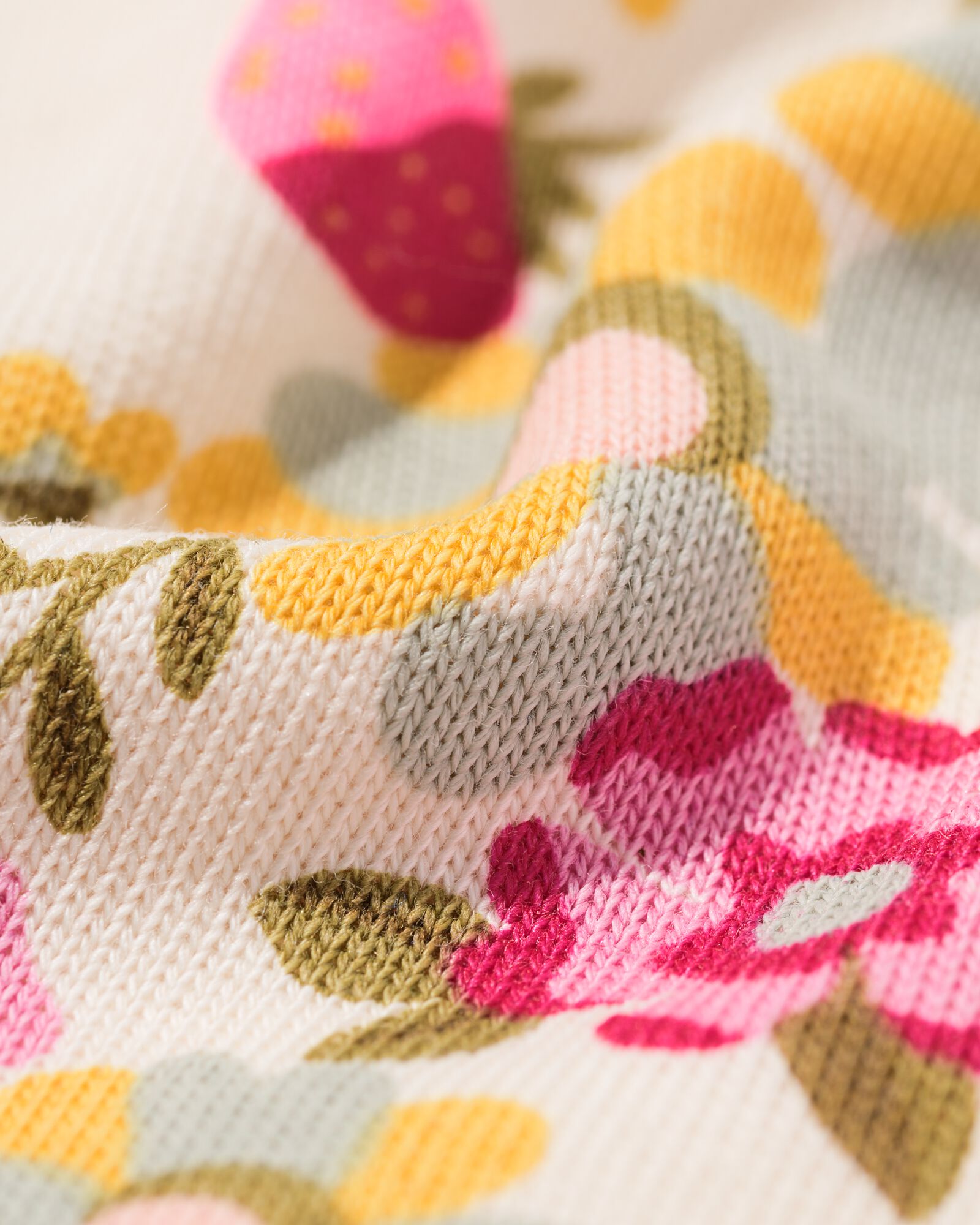 kindertrui sweatstof bloemen  ecru - 30842332ECRU - HEMA