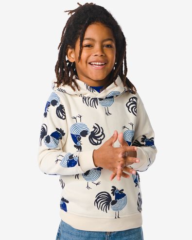 kindersweater met capuchon beige 110/116 - 30778040 - HEMA
