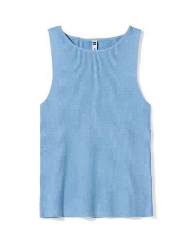 Damentop Rita, gerippt blau blau - 36202180BLUE - HEMA