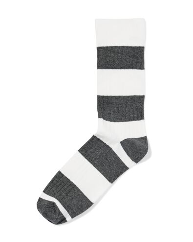 Herrensocken, gerippt, gestreift dunkelgrau - 4170425DARKGREY - HEMA