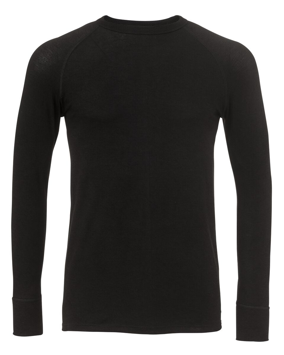 t-shirt thermique homme noir noir - 1000000966 - HEMA