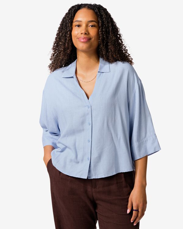 damesblouse Dawn lichtblauw lichtblauw - 36207940LIGHTBLUE - HEMA