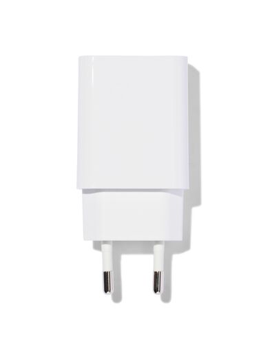 USB oplader 2.1A met 2 poorten wit - 39680014 - HEMA