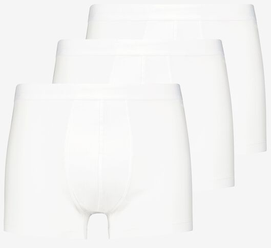 boxers homme modèle court coton/stretch long lasting blanc blanc - 1000025309 - HEMA