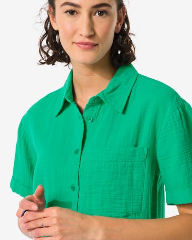 Damen-Bluse Kai grün M - 36356272 - HEMA