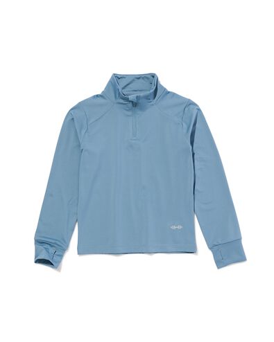 t-shirt sport polaire enfant bleu moyen - 36070110MIDBLUE - HEMA