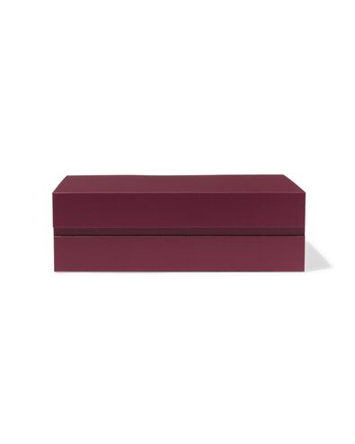 bo&icirc;te avec couvercle magn&eacute;tique carton A5 rouge fonc&eacute; - 39800040 - HEMA
