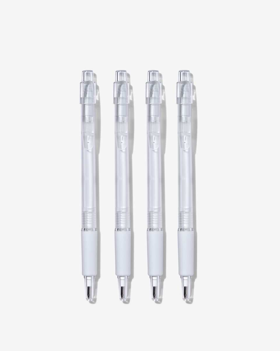 4 stylos à bille encre bleue - 14460036 - HEMA