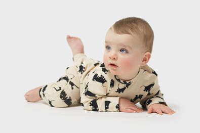 pyjama bébé côtelé Takkie blanc - 1000024783 - HEMA