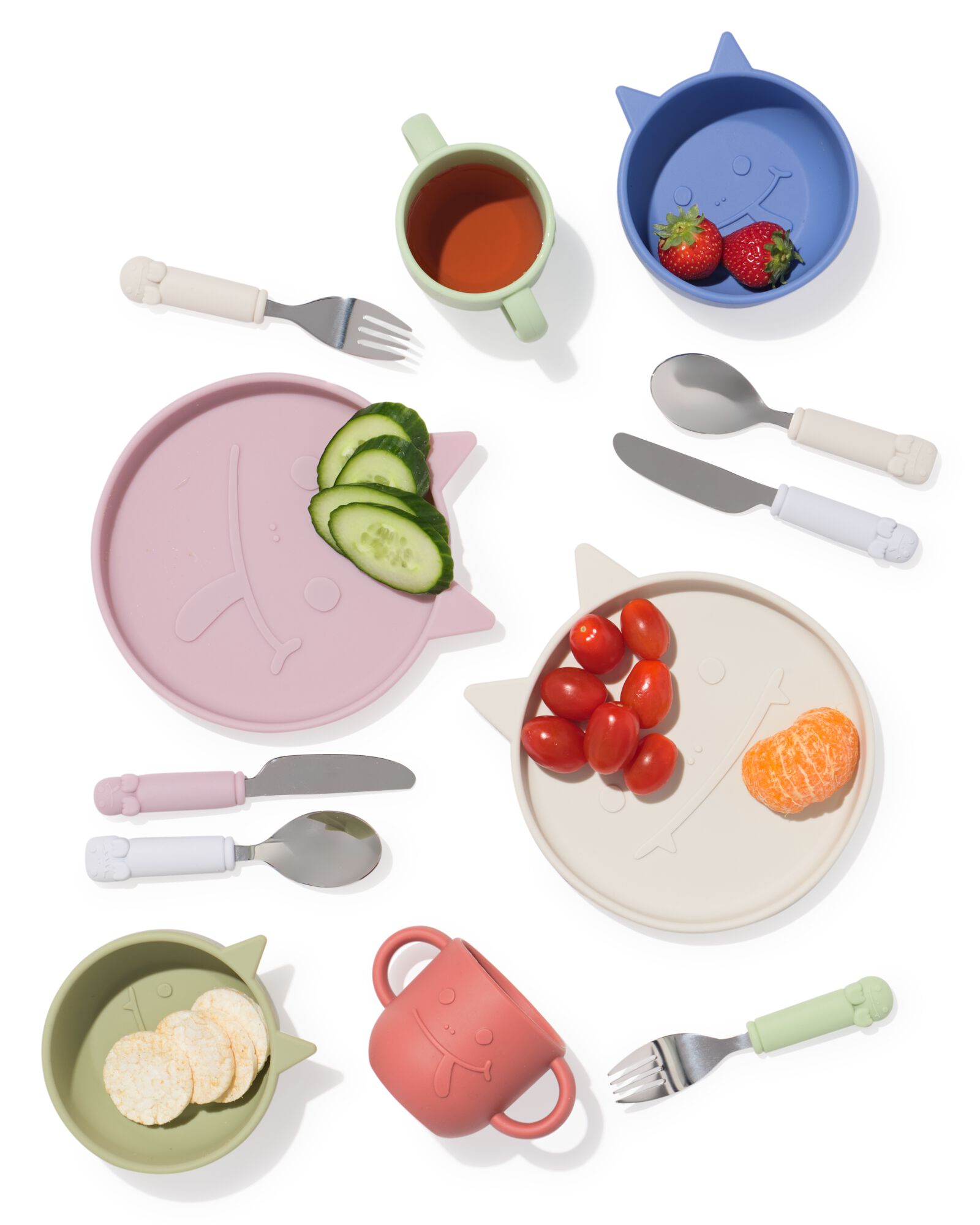 Schale ⌀ 10 cm, Monster, Silikon, blau - 80650220 - HEMA