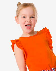 robe enfant avec volants et cordon à la taille orange orange - 1000030934 - HEMA