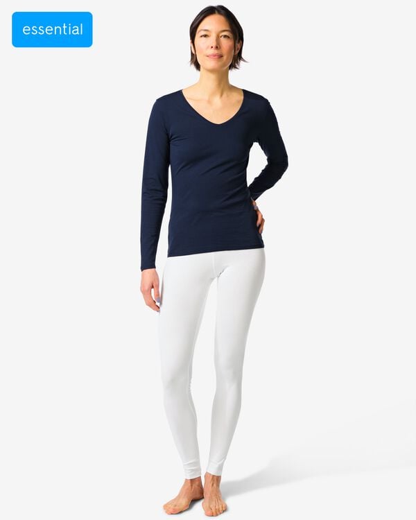 legging femme Sandy moulant blanc blanc - 36311070WHITE - HEMA