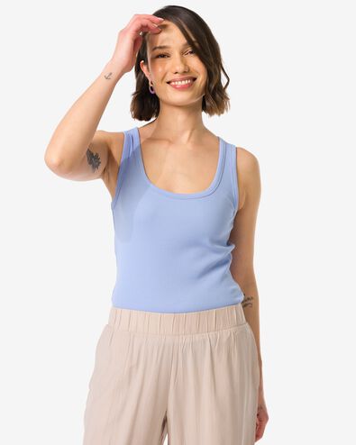 d&eacute;bardeur femme Anouk c&ocirc;tel&eacute; bleu - 36340085BLUE - HEMA