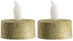 2 bougies d’ambiance LED doré - 25550035 - HEMA