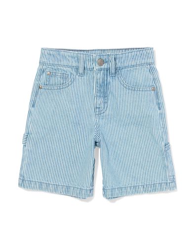 kindershort regular fit strepen blauw blauw - 30721104BLUE - HEMA