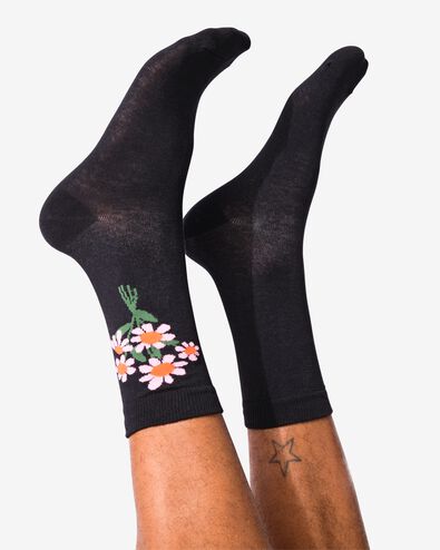 Socken Make my Daisy  schwarz - 4124110BLACK - HEMA