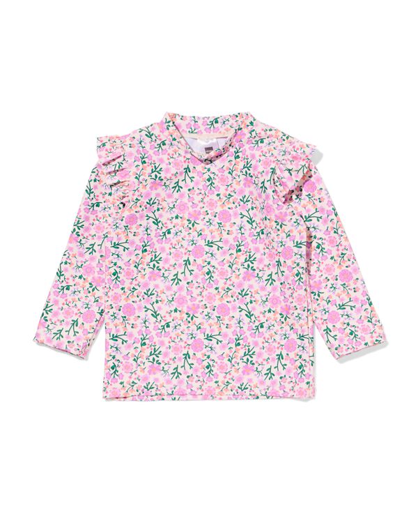babyzwemshirt UPF40+ bloemen multi multi - 33200740MULTI - HEMA
