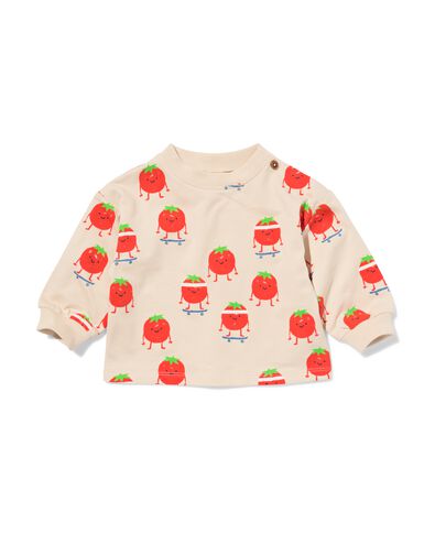 t-shirt b&eacute;b&eacute; tomates &eacute;cru &eacute;cru - 33182770ECRU - HEMA