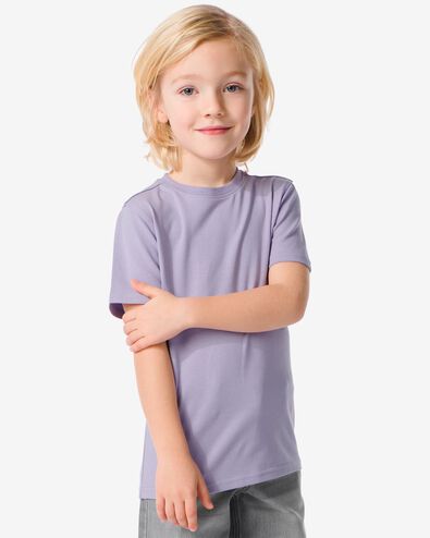 Kinder-T-Shirt violett 134/140 - 30779036 - HEMA
