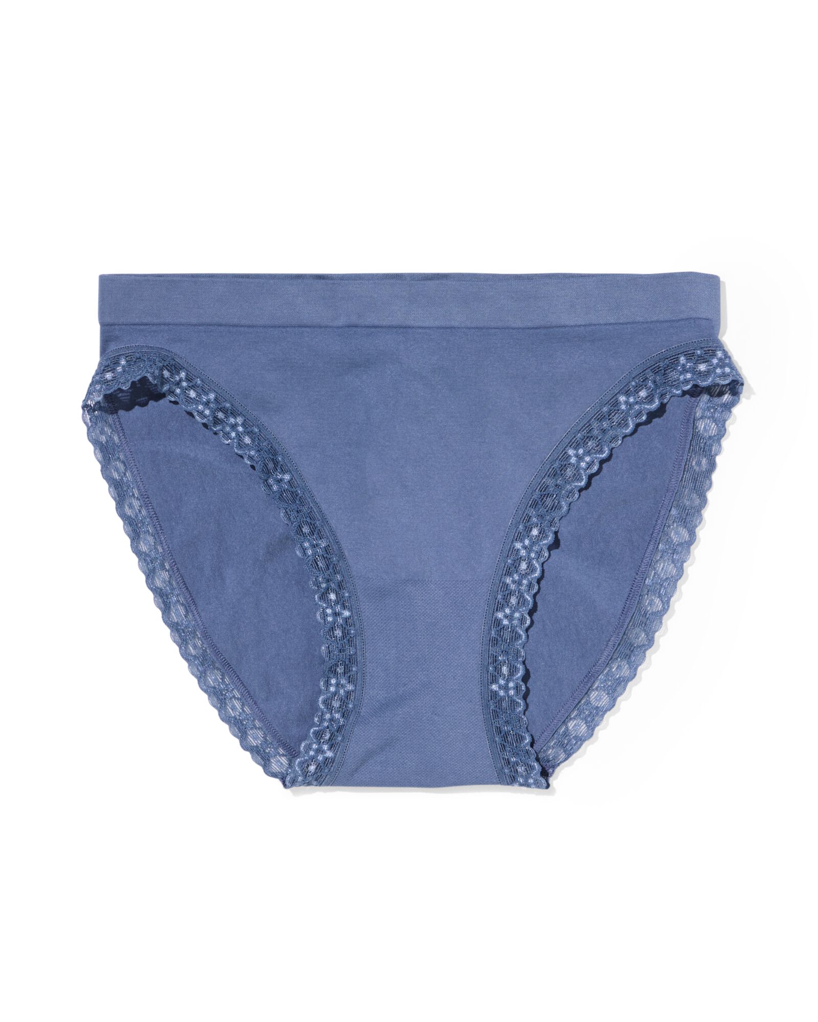 slip femme sans coutures microfibre et dentelle bleu - 19631375BLUE - HEMA