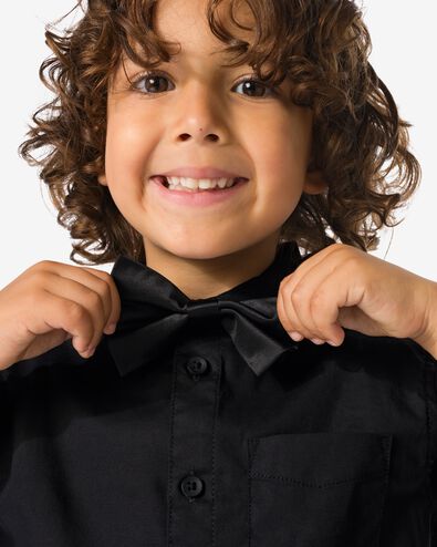 kinderoverhemd met strik zwart - 30790515BLACK - HEMA