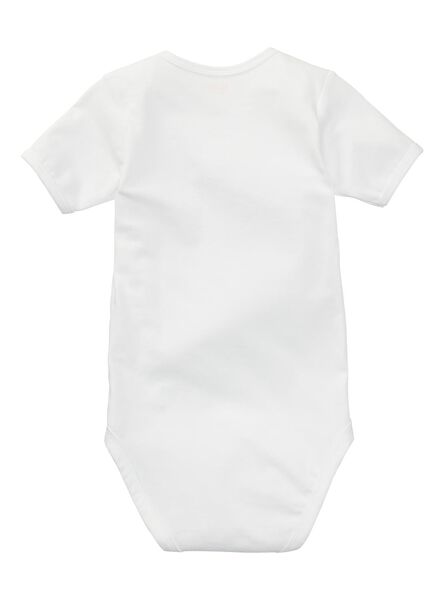 body – coton biologique stretch - 2 pièces blanc blanc - 1000005201 - HEMA